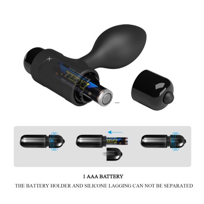 Crna glatka analna kupa sa vibracijom BI 40077-19